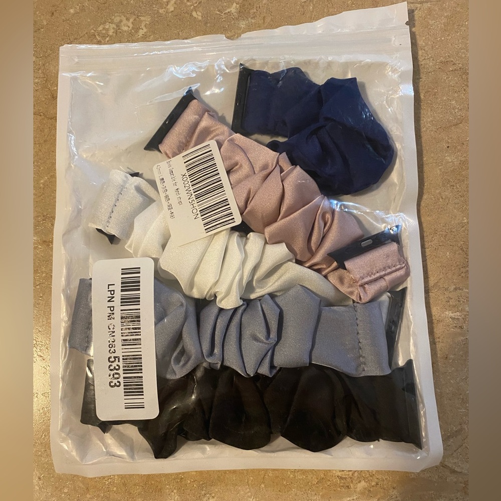 Silk Watch Straps in Pink, White, and Gray